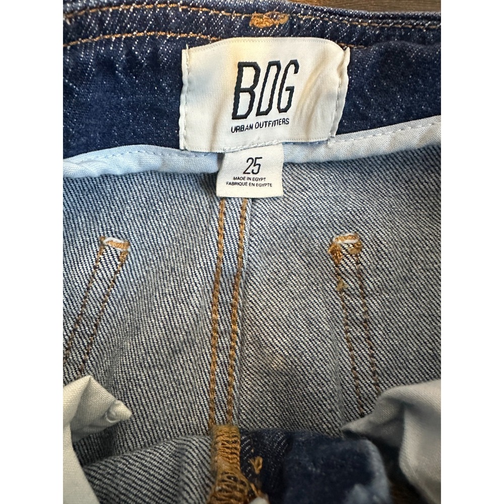 BDG Urban Outfitters No Waistband Low Rise Straight Leg Jeans Blue Size 25 - Picture 7 of 15